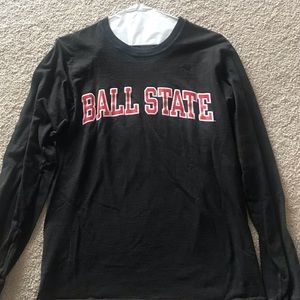 Ball State black long-sleeve tee